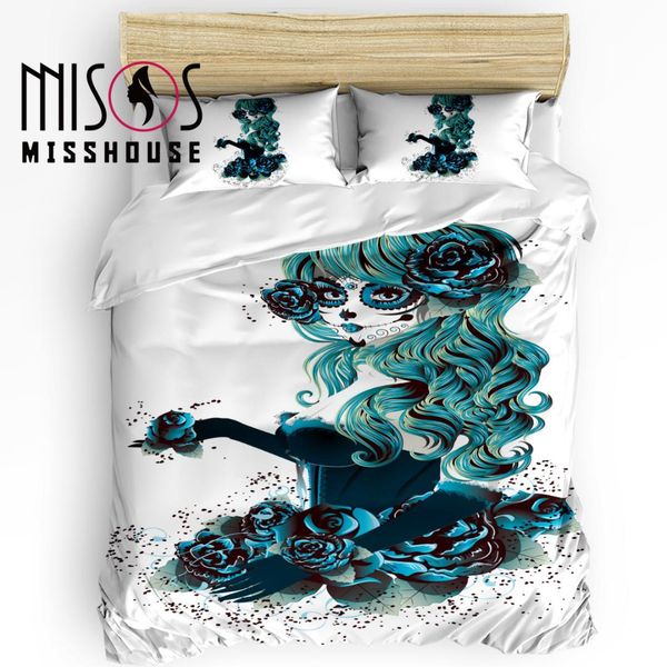 

misshouse bedding sets witch girl halloween home textile 3pcs duvet cover set comforter cover pillowcases