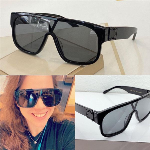 

new luxury fashion designer sunglasses 1258 square connection lens frame simple pop style outdoor uv400 glasses wholesale goggle, White;black