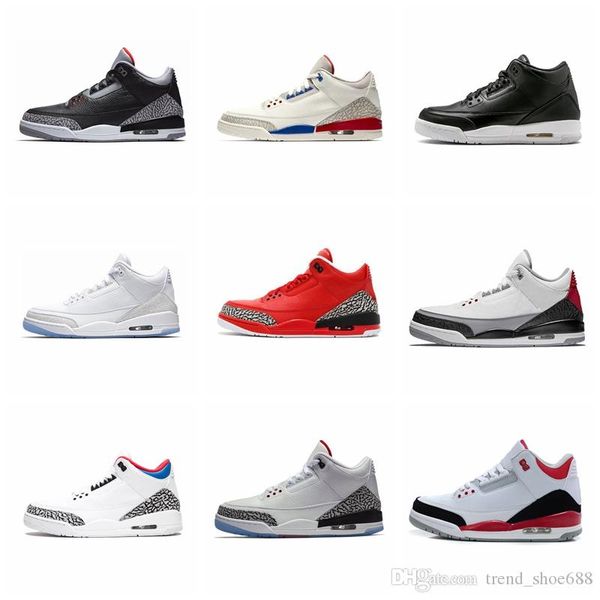 

j003ma designer shoes 3 men basketball shoes black white cement cyber monday katrina quai 54 fire red jumpman 3s sneakers