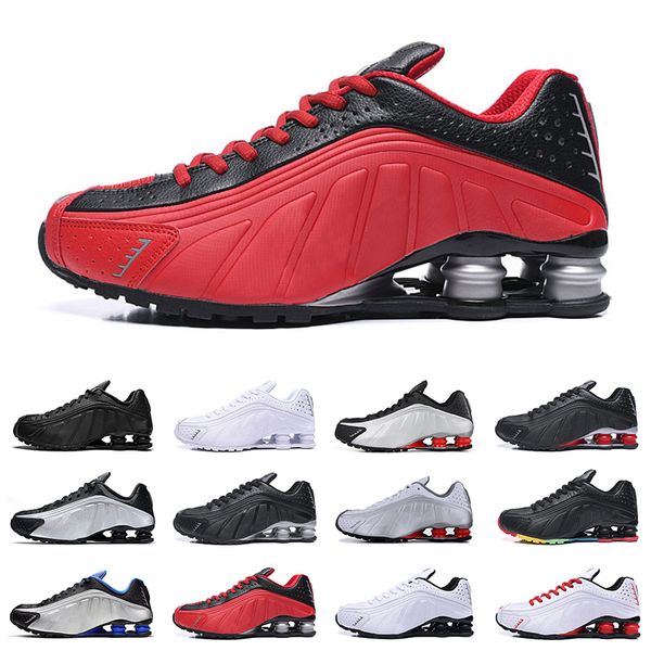 

2019 New Running Shoes Metallic Color DELIVER SHOX R4 Chaussures OZ NZ 301 Sports Sneakers RACER BLUE Increased Cushion Zapatillas 40-46