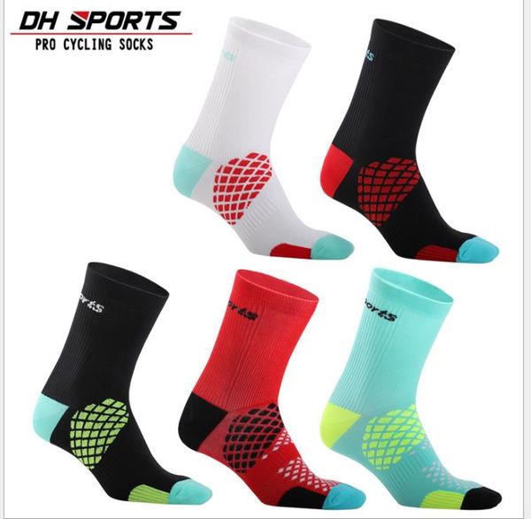 

bicycle cycling sports socks running basketball full rubber breathable cross-border team socks, Black