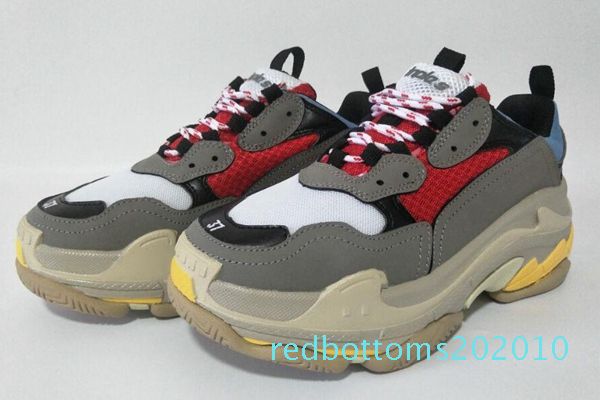 

2019 fashion paris 17fw triple-s sneaker тройной s casual luxury папа конструктор мужчины женщины черный спорт теннис кроссовок 36-46 r10, Black