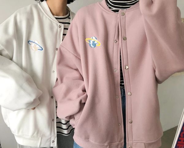 

новый мультфильм вышивка женский теплый толстовка, Black