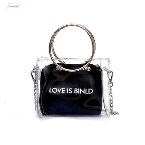 

crossbody bags for women transparent jelly bags female shoulder bag pack fashion letter handbag tote ladies messenger bag