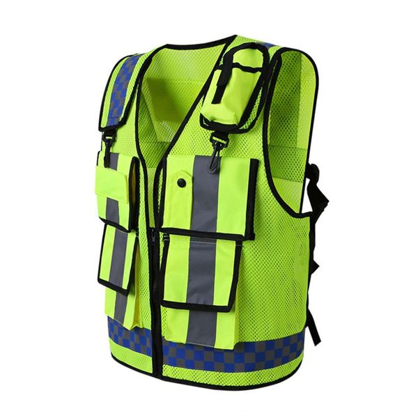 

new arrival high visibility running reflective vest working clothes motorcycle cycling sports outdoor reflective safety clothes, Black;blue