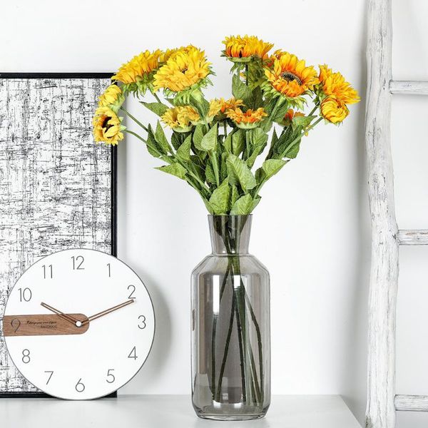 

fake flowers sunflower flower artificial flower plant bonsai for home wedding livingroom decoration ins wind dried flowers