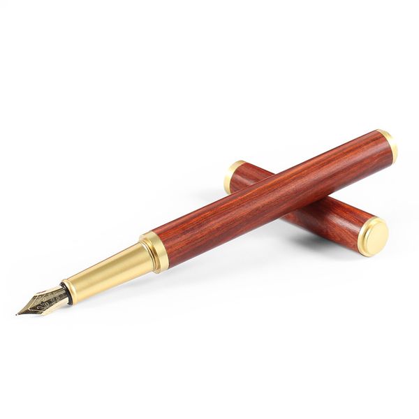 

0.5mm wooden high-grade business gift pen can change ink bag pen, writing pen