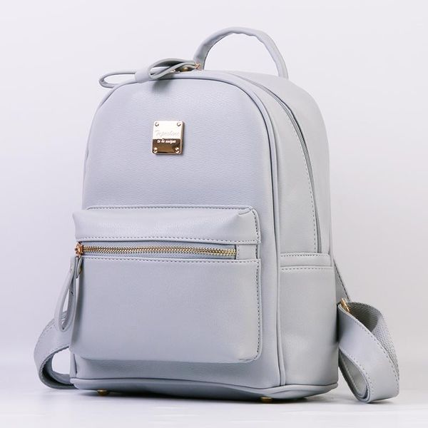

shine new simple style solid bag women backpack pu leather women's bags girls school backpack fashion female backpacks 1701
