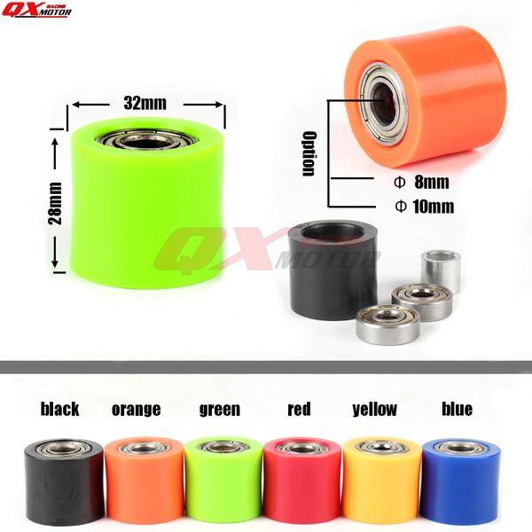 

8mm 10mm drive chain roller pulley wheel slider tensioner wheel guide for street bike enduro motorcycle motocross atv crf cr xr