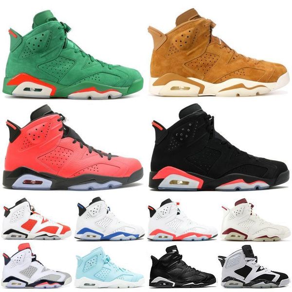 

2018 6 6s men unc angry bull black cat gatorade alternate wheat sport blue basketball fashion luxury mens women designer sandals shoes