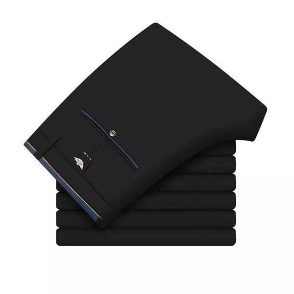 

2 pieces spring casual pants men's slim straight business trousers 2019 black feet korean fashion pants male, White;black