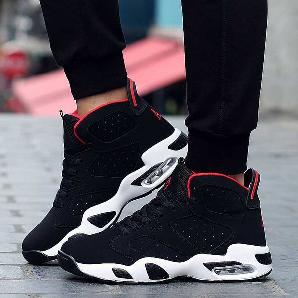 

new men fashion sneakers breathable bottom shockproof high ankle shoes men high qualaity lightweight comfortable shoes, Black