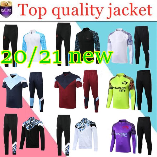 

new2020 manchester training suit survetement football tracksuit sweater 19 20 21 kun aguero mahrez soccer jacket jogging chandal futbol city, Black;yellow
