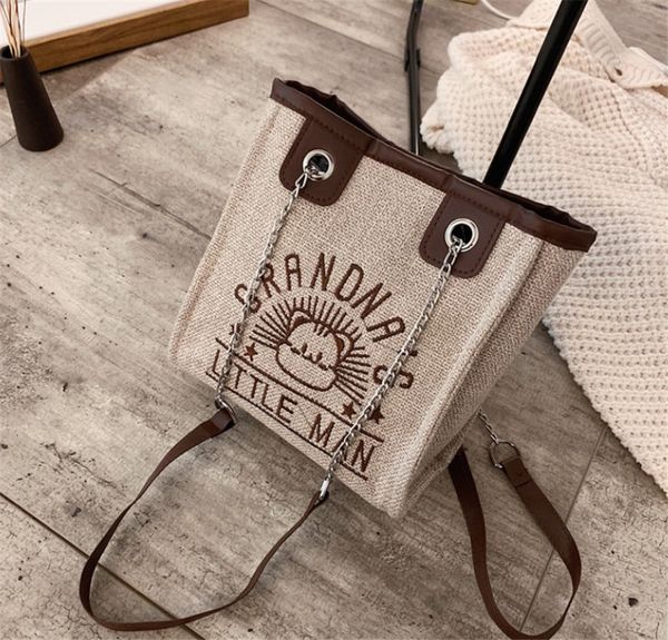 

New Cute Ladies Bag Fashion Chain Single Shoulder Large Capacity Canvas Bag Hot PH-CFY20061945
