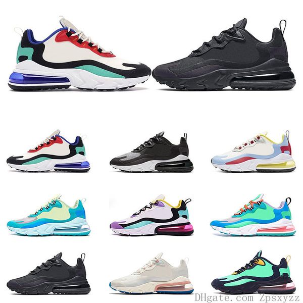 

2019 react men running shoes bauhaus optical triple black haper jade sug8r fashion mens trainers breathable sport sneakers size 36-45