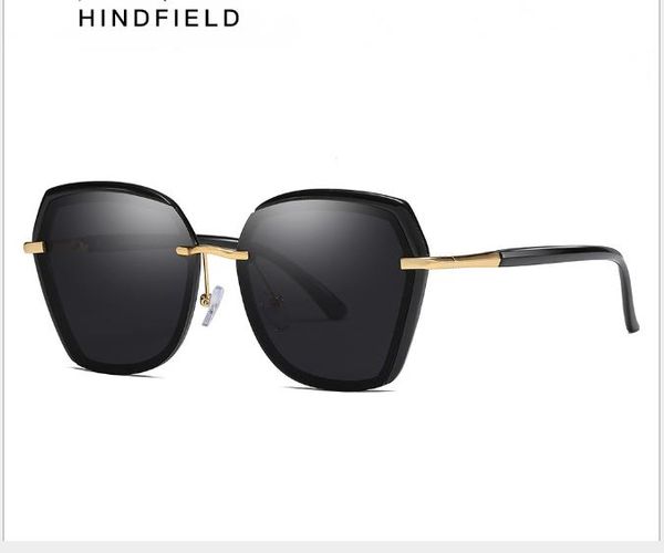 

модные женские поляризационные солнцезащитные очки в оправе в европейском стиле chao ren street photography солнцезащитные очки с большой оп, White;black