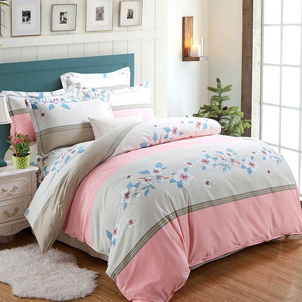 

yimeis  comforter sets 4pcs bedding set cotton printing bedding and bed sets be45111