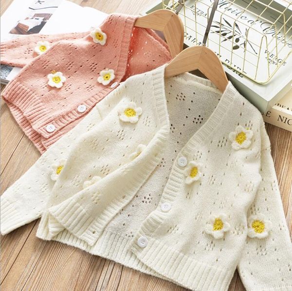 

2020 новое прибытие девушки вязаные свитера весна полный рукав мода девушки кардиган 2-7 лет po333, Blue;gray