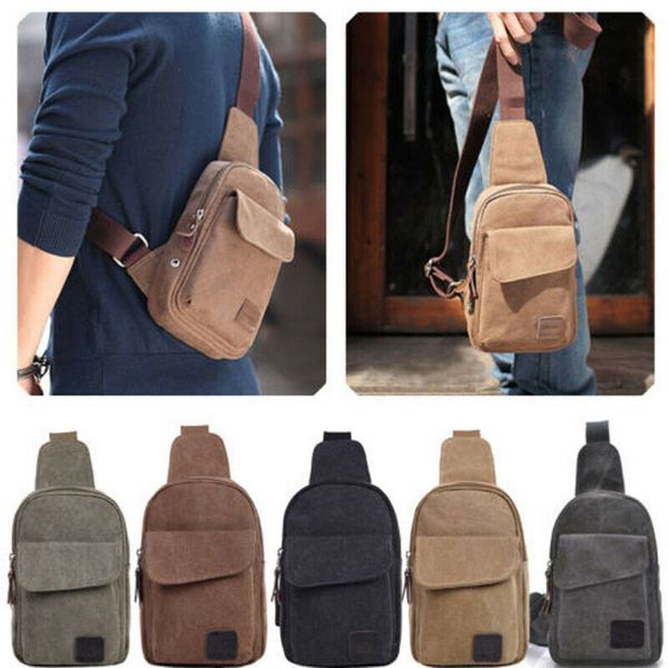 

мода мужской малые открытого плеча sling грудь сумка crossbody спорт рюкзак