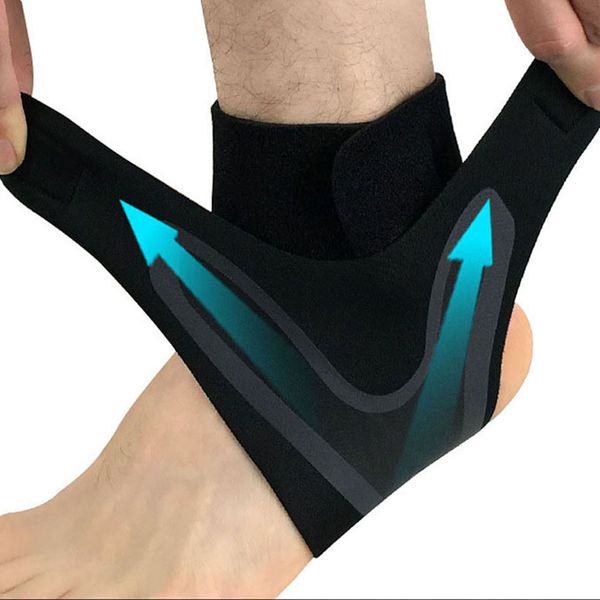 

1pcs ankle support brace elasticity adjustment protection foot bandage sprain prevention sport fitness foot guard, Blue;black