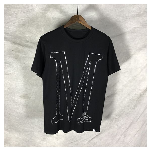

luxury mens designer t shirts summer t shirt crane printing designer t shirt alphabet skull short sleeves fashion men short sleeve teess-xxl, White;black