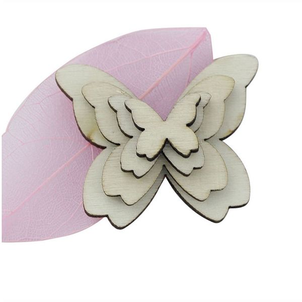 

50pcs diy set butterfly wood scrapbooking decoration embellishment scrapbook other home decor