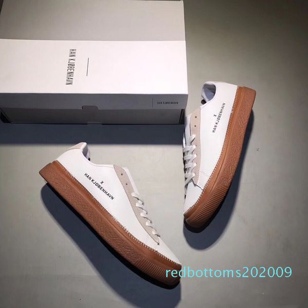 

han kjobenhavn x clyde stitched mens and womens casual shoes low sneakers couples platform shoes size 05 09r, Black