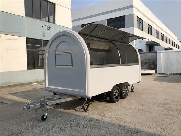 

mobile concession food trailer food truck 400x200x240cm white