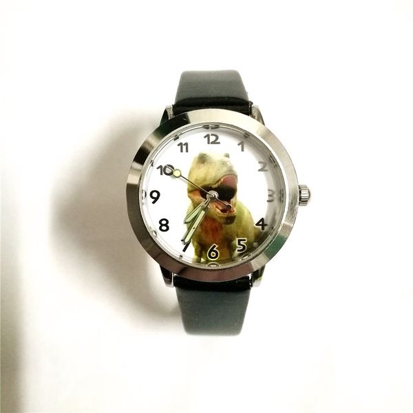 

students causal quartz watch children cartoon dinosaur pattern watches boy fashion gift kids clock relogio infantil kol saati, Blue