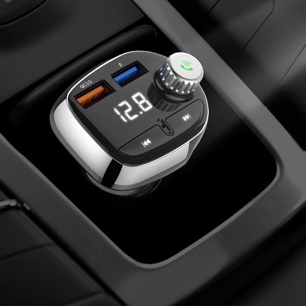 

bluetooth mp3 player handscar kit fm transmitter fast dual usb charger power adapter