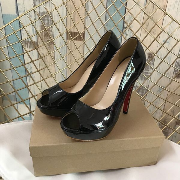 

High Heels Sandals Women Dress Heels Red Thick Bottoms Open Toe Sandals Wholsale