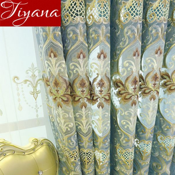 

europe classical curtain for living room window bedroom sheer panel blinds blackout drape tulle curtain m039#30