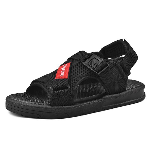 

new men sandals summer flip flops slippers men outdoor beach casual shoes classic men's sandals summer soft, Black
