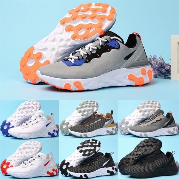 

2019 react element 55 мужчин кроссовки кроссовки парус черный белый красный дизайнер man chaussures de sport тренеры 40-45