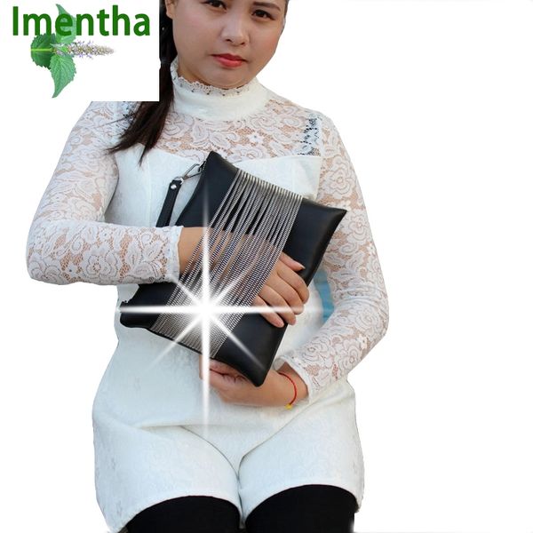 

100% qualtiy women casual clutch bag vintage women leather handbags small black evening clutch bag female purses lady day