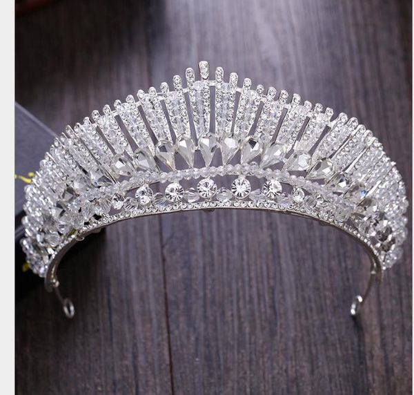 

bride crown headdress new pearl princess atmospheric sweet hair jewelry european and american marriage jewelry, Slivery;golden
