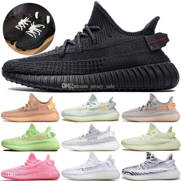 

kanye west clay v2 static reflective gid glow in the dark mens running shoes hyperspace true form women sport designer sneakers