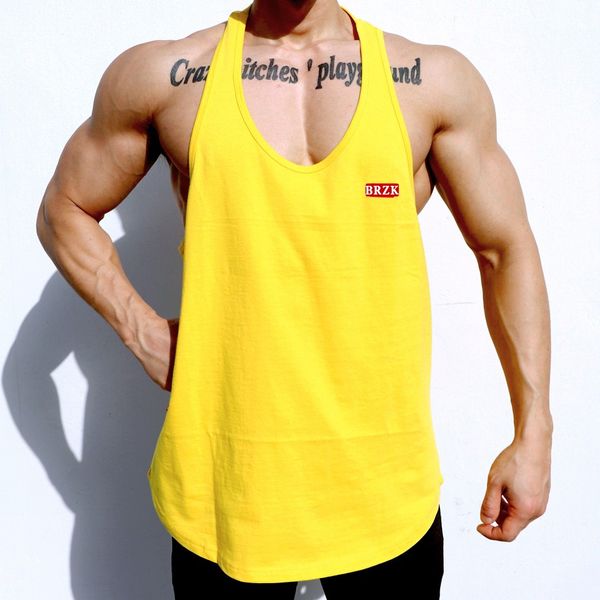 

new bodybuilding stringer tank men fitness clothing gyms shirt brand muscle vest workout cotton regatas masculino, White;black