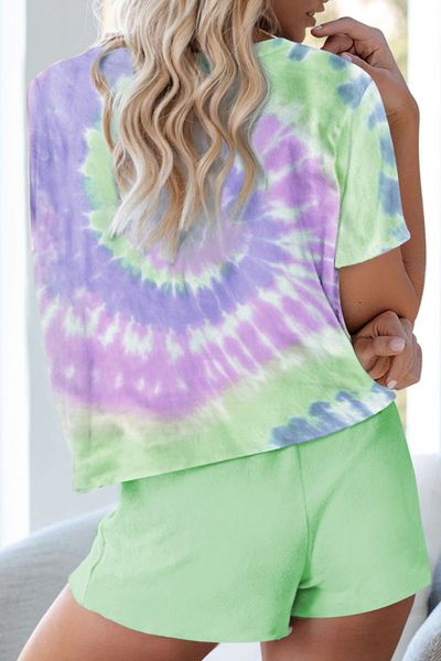 

dhl free for пижама tiedye для femme пижамы корте наборы met ronde халс en tie-dye серого tie dye рубашка вызова красного новый garden2010 d, Blue;gray