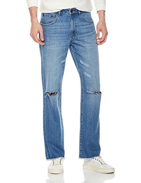 

quality durables co. men's cotton cut-off regular fit distressed jeans, Blue