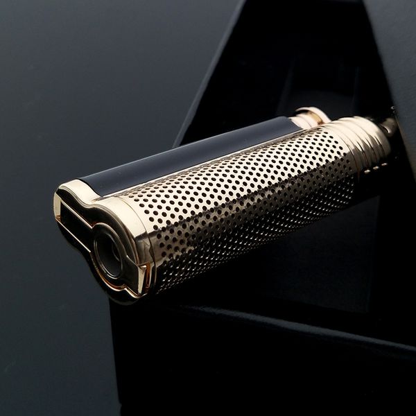 Di buona qualità Lubinski sigaro accendino singolo fiamma a vento a vento Punch 88 * 28 * 18mm Squisito contenitore regalo confezione colore nero