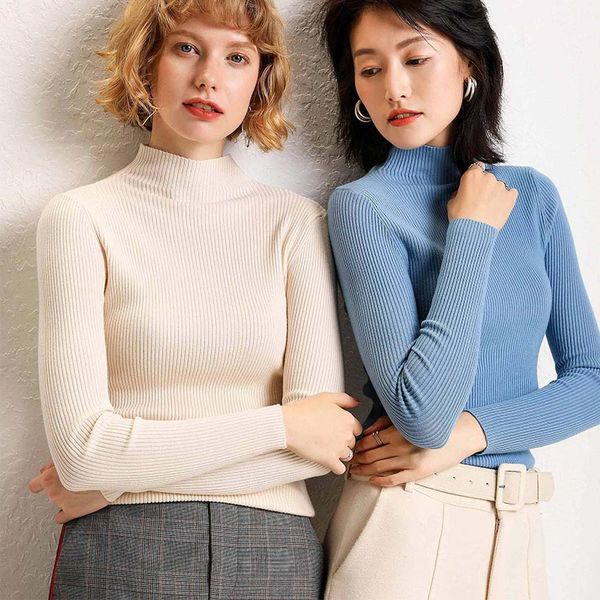 

knitted ribbed winter turtleneck sweater women pullovers solid slim jumper female 2019 autumn fashion basic sweaters ladies, White;black