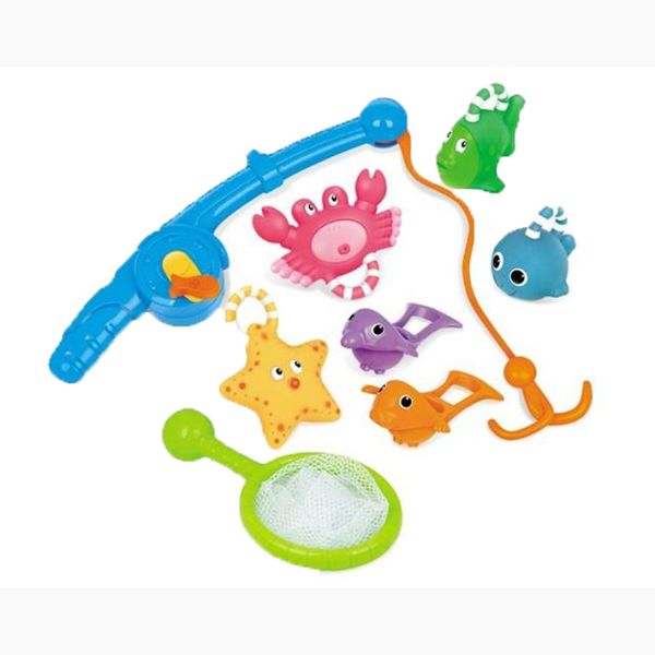 

8pcs children kids animal water bath bath time shower play swimming bathtub wind-up fishing floating game toy with catching 4jj