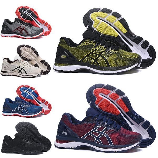 

mens athletic shoes gel-nimbus 20 sp brand running shoes for men silver triple black blue dark red grey yellow designer trainers sneaker, White;red