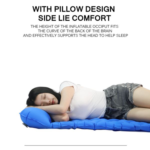 

inflatable tpu sleeping mat sleeping pad camping air lounger sofa mat with pillow air sleeping cushion sponge takht mattress