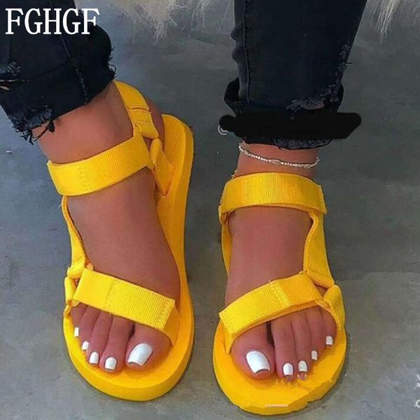 

new women sandals summer candy colors strap buckle soft foam sole casual shoes female outdoor beach shoes plus size 35-43 s119 t200529, Black