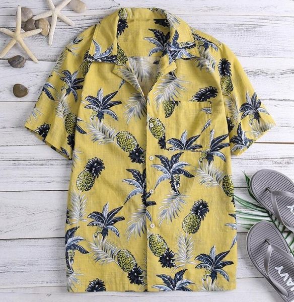 

eye-catching hawaiian shirts tropical mens shirts dress short sleeve lapel collar floral beach vacation clothing summer s-5xl, White;black
