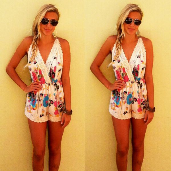 

women fashion summer short mini casual sleeveless jumpsuits, Black;white