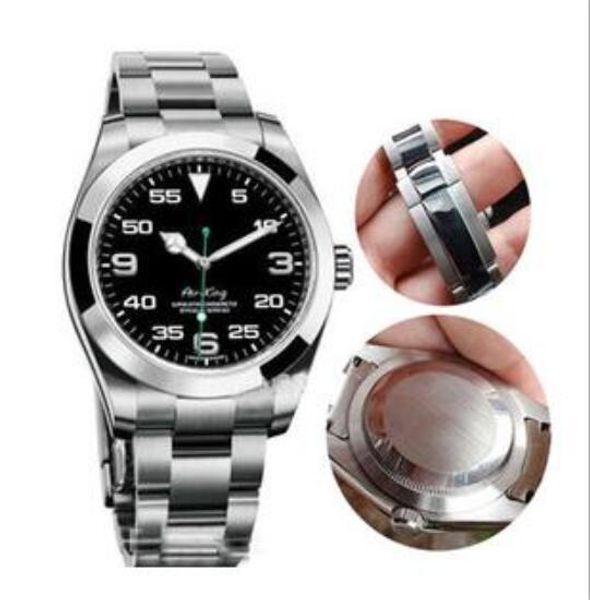 

new 2813 mens mechanical stainless steel automatic movement air king watch sports self-wind watches spors designer wristwatches, Slivery;brown