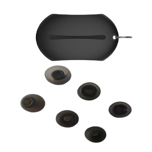 

7x in ear earphone tip cap cover soft earplug + storage fits s8